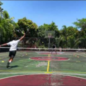 Pickleball Singles Practice - Macky (1st timer) v Leander - June 17, 2021