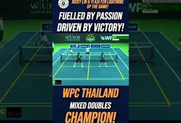 Ricky Lin &amp; Yi Kai Fen are the WPC Thailand Mixed Doubles Champions! #pickleballofficial #pickleball