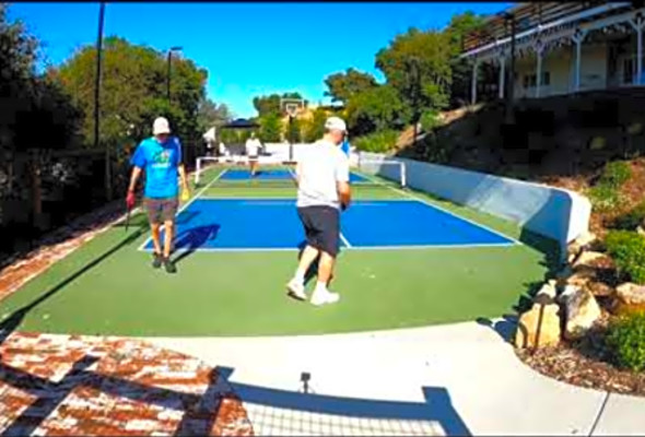 (Fri-04.08.22) Lance w/ Gary - Pickleball Mt. Helix - Private Backyard - San Diego