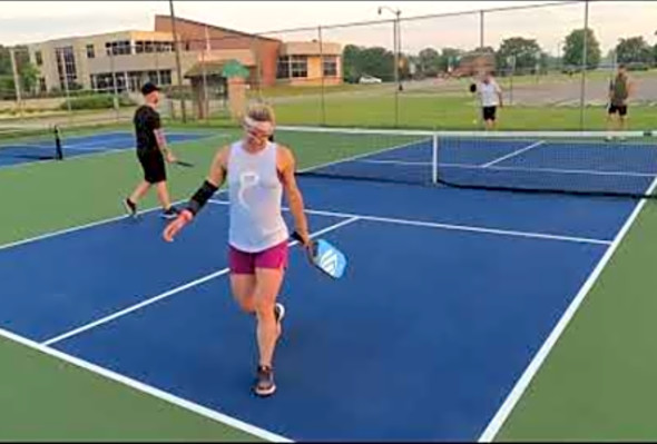 The Paddle and the Badge: An Epic Pickleball Match Monday morning pickleball 6/17/24 GX011370