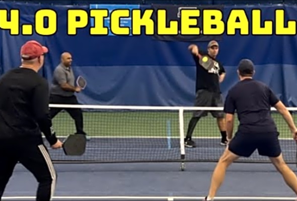 4.0 Mens Doubles Pickleball - Matt &amp; Sid vs Vince &amp; Jason - Long Beach Tennis Center