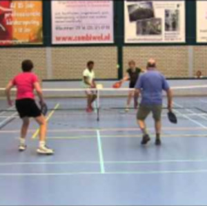 Amsterdam pickleball tournament 2014 bronze medal match mixed doubles 3.5