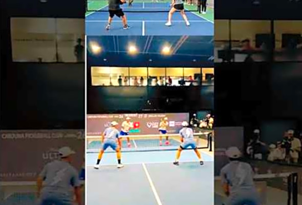 Intense Pickleball Match Between Four Players! Who Will Win?&quot;