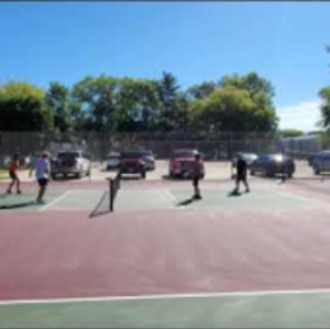 Pickleball at Rice Park on September 4, 2020