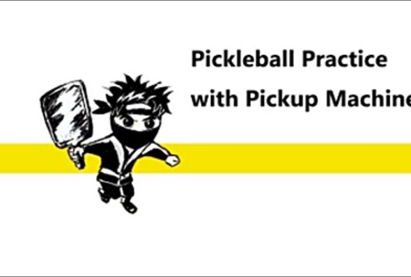 Pickleball Practice with Pickup Machine