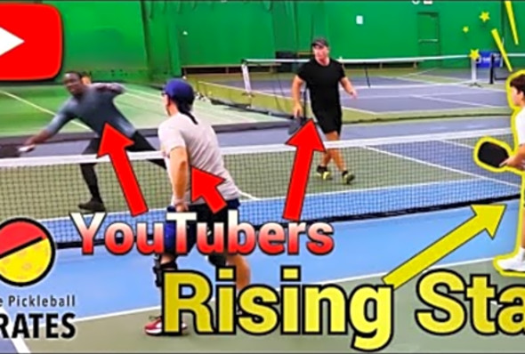 Rising Star Ethan and The Pickleball Pirate vs Joe and Cliff Pickleball