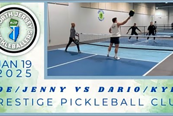 Joe/Jenny Vs Kyle/Dario at Prestige Pickleball Club 1/16/25 -1
