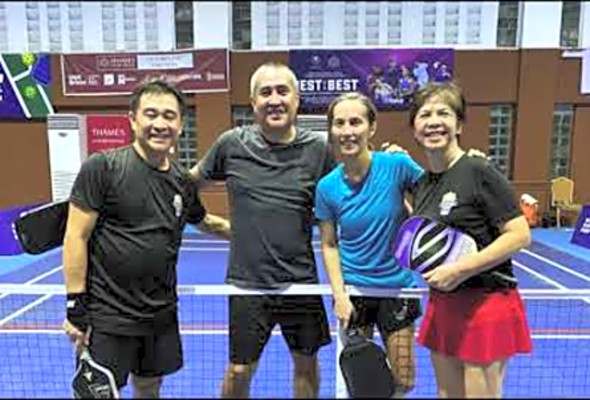 Mixed Doubles 50 Int. Pickleball game - Best of the Best Invitational - Darv/Ayis vs. Herbert/Ching