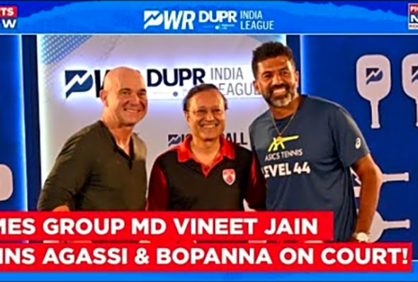Times Group MD Vineet Jain Serves Up Storm in Star-Studded Pickleball Match with Agassi and Bopanna!