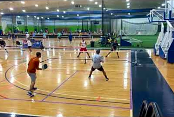 Pickleball Match #1 Game #1 - 4.0 19 Division - Shaw and Shaw vs. Cook and Kegerreis