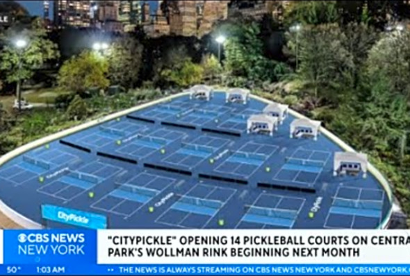 CityPickle opening 14 pickleball courts on Central Park&#039;s Wollman Rink