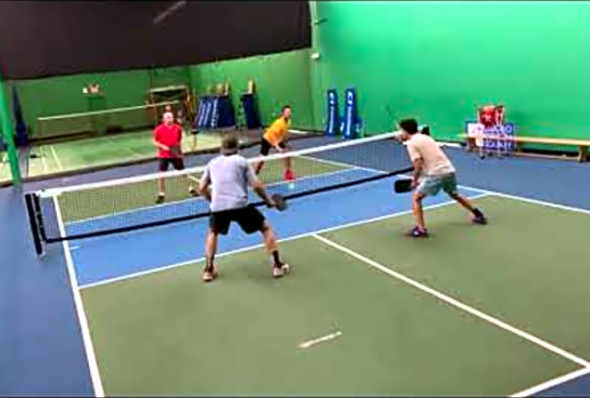 Pickleball 5.0 mens doubles Dave Nel / Gary Galt vs Mark Napartovich / Hendry Winarto (Engage Pro)