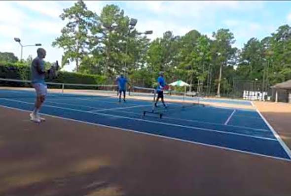Outdoor Pickleball Match #2 Paul &amp; Drew vs Derek &amp; Jim Gatewood Club Greenwood SC June 12 2022