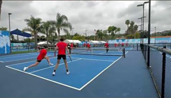 4/18 - Pride Sports 3.0-5.0 Pickleball Tournament - Marci/Javi - Match 6