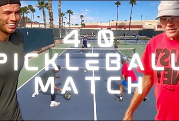 Mens doubles pickleball match - 4.0