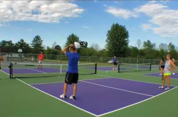 Paul/AP vs Mark/Laura Pickleball