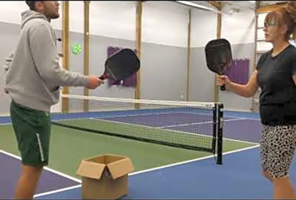 Forehand and Backhand Volleys at the Net in Pickleball