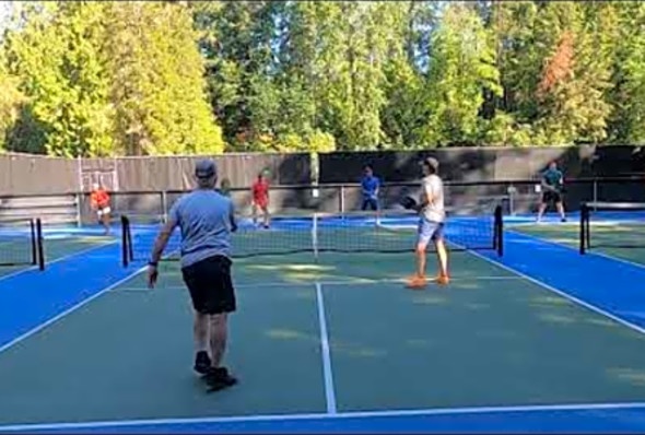 GH010317 Pickleball play at Murdo Frazer park in North Vancouver