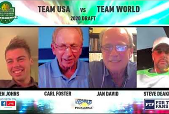 World Pickleball Championships FB LIVE of Team USA vs. Team World Draft