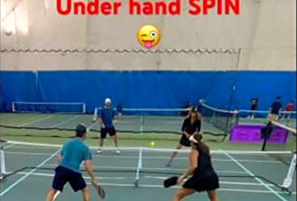 Under hand SPIN shot! #pickleball #pickleballplayers #fun #funnyshorts #nashville