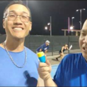 Interview with pickleball player at Sunset Park, Las Vegas
