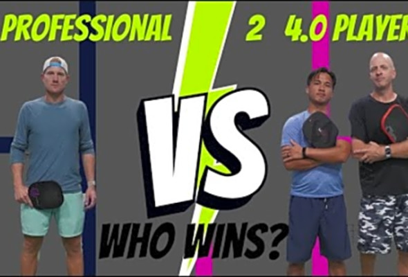 Can 2 4.0 Pickleball players take down a top 10 ranked Professional singles player in a 2 on 1 game?