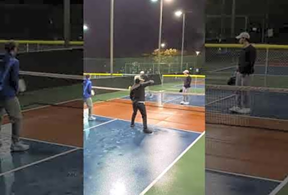 Pickleball game in Mackenzie Creek Park with pros!