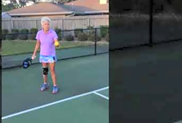 Pickleball drop serve instructional video by Hall of Famer Hilary Hilton Marold
