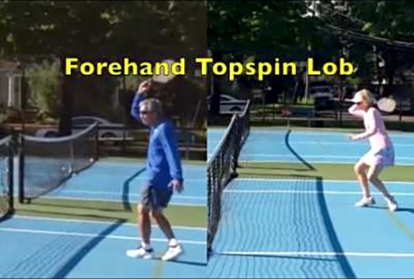 Demo Video: Pickleball Forehand Topspin Lob, Ann Carney with Toui