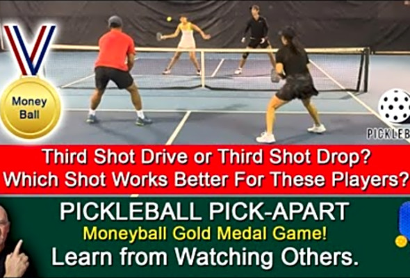 Pickleball! What Third Shot Works Best For You? Drop Or Drive? Learn By Watching Others!