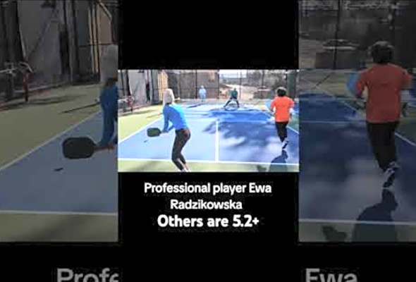 Professional level pickleball insane backhand winner! Ewa Radzikowska