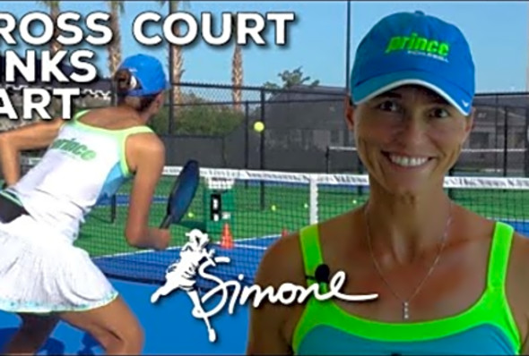 Coach Simone - Ball Machine Drill 2 - Cross Court Dinks - Part 2