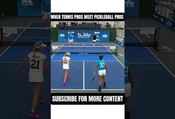 Pickleball Pros Meet Tennis Pros #shorts #tennis #pickleball