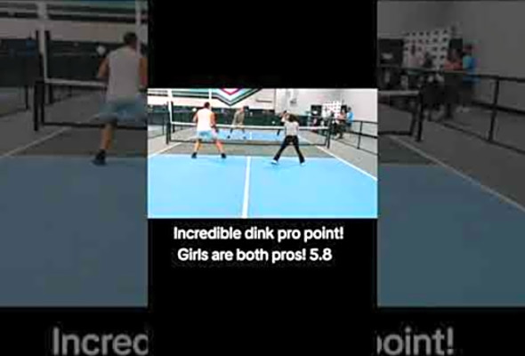 Insane point with pro Ewa Radzikowska and Angela Simon! Men are 5.2 #pickleball #pickle #druh