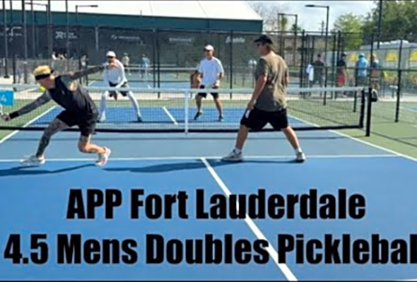 4.5 Mens Doubles Pickleball - APP Fort Lauderdale - Golden Ticket Event - Round 3