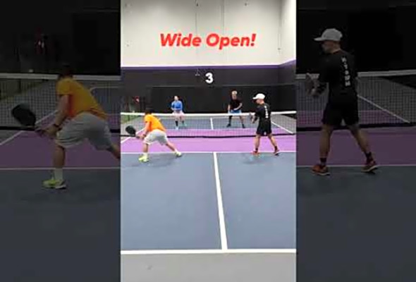Wide Open! #thepickleballrunner #pickleball #highlights #pickleballhighlights #shorts