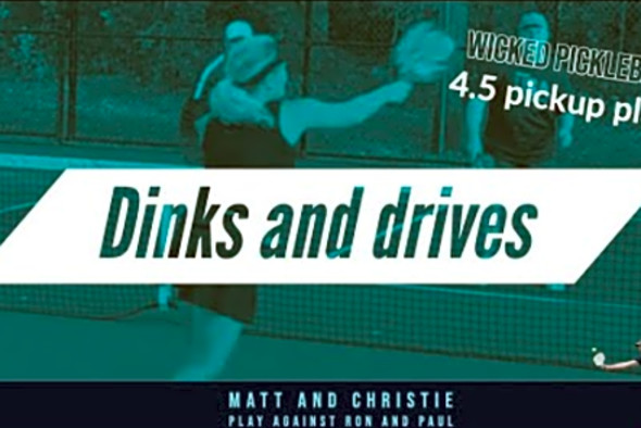 4.5 pickleball with some great dinks and drives