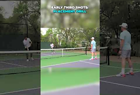 Mastering Early Third Shots: Precision Placement Drill for Pickleball Success! #pickleball #shorts