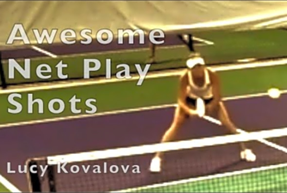 Awesome Pickleball Forehand Net Play Shots - Lucy Kovalova