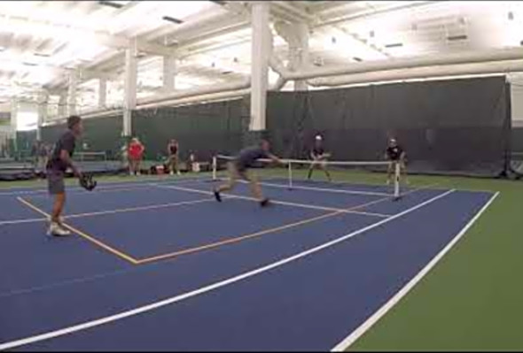 Diving Backhand ATP Dive for the Match! Pickleball Semifinal 4.5 at Picklemania