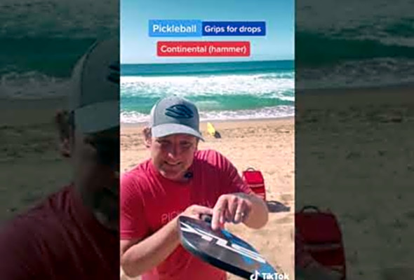 What grip should you use when playing a third shot drop? #pickleball #pickleballislife #paddlesport