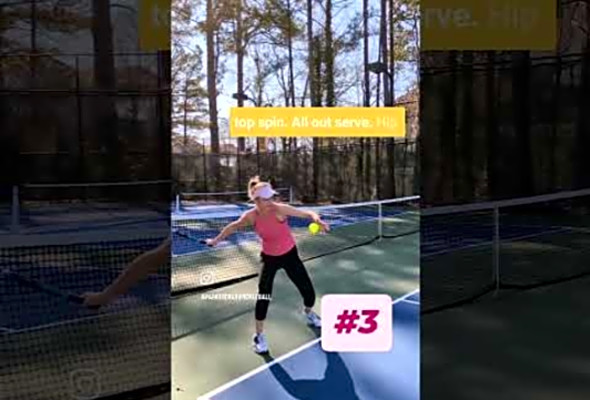 The 5 different ways to serve with Pro player Ewa Radzikowska 5.9. #pickleball #druh #pickle