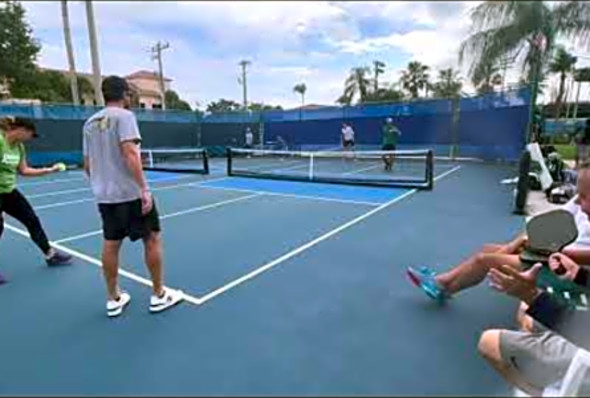 South African Kevin Anderson Top Pro Tennis player tries pickleball first time!