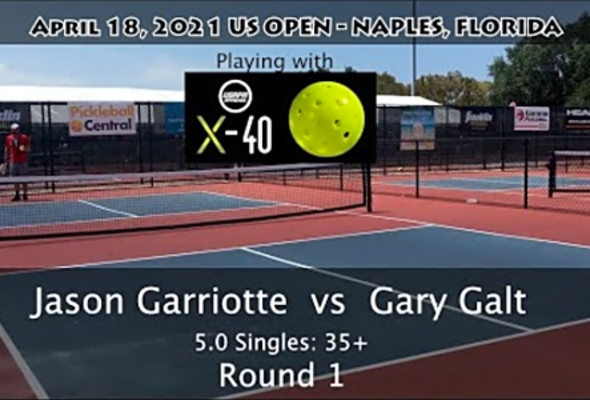 Jason Garriotte vs Gary Galt - 5.0 35 Singles - US Open Pickleball Round 1 - Just The Points