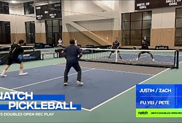 Pickleball Men&#039;s Doubles Rec Play feat. Fu Yei/Pete vs Justin/Zach