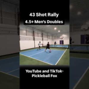 43 Shot Rally, patience is key. #pickleball #doubles #sports #highlights...