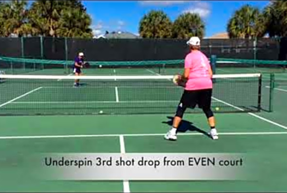 Pickleball: &quot;Underspin 3rd Shot Drop&quot;, Deb Harrison