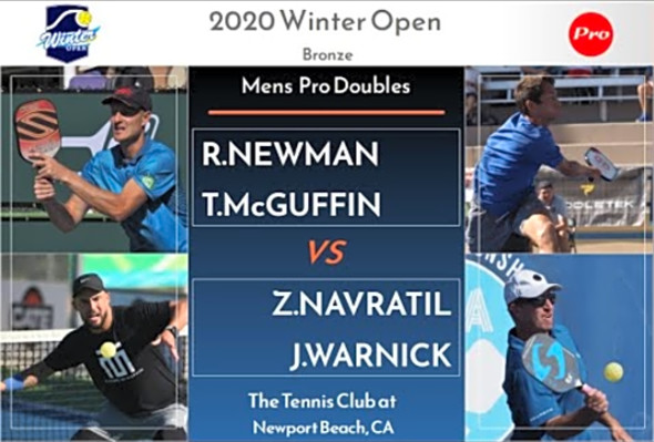 2020 Winter Open at Newport Beach MDPro BRONZE MEDAL T.McGuffin/R.Newman v Z.Navratil/J.Warnick