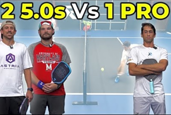 Can 2 5.0 Players BEAT 1 Pickleball Pro?