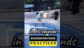 PICKLEBALL TIPS: Backhand Flick Drill in 60 seconds #pickleballtips #pickleballdrill